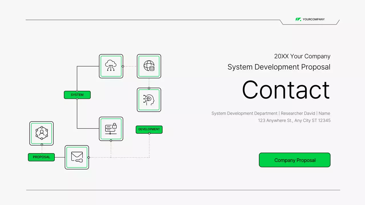 White Modern System Proposal Document Presentation