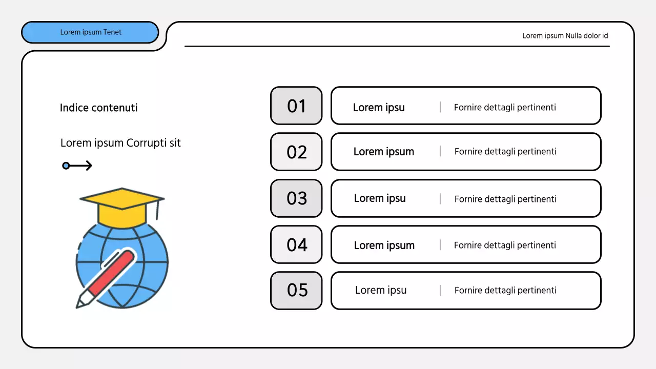 Kit di presentazione dei rapporti di formazione ordinati in blu e giallo