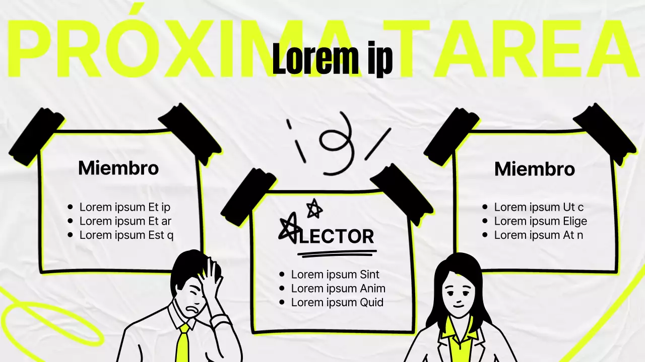 Minutos de estudio sencillos en amarillo y gris