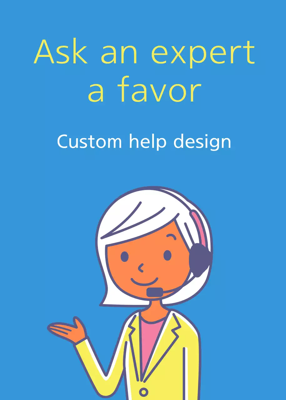 Poster Panduan Bantuan Sederhana Biru