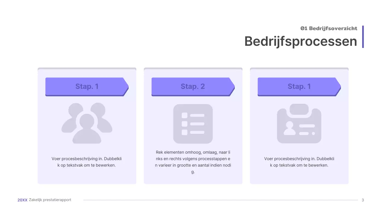 Paarse, driedimensionale UI-concept zakelijke presentatie kit