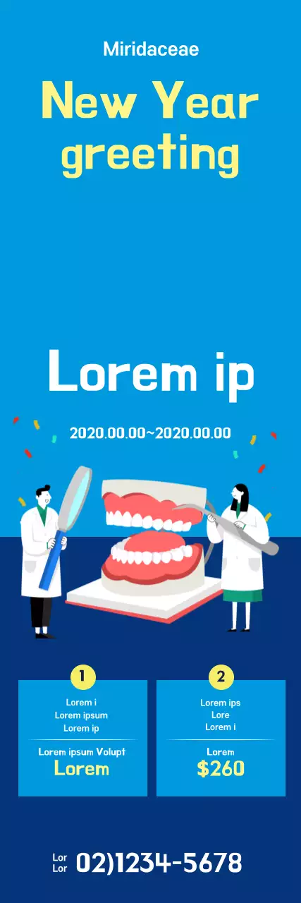 Banner de promoção odontológica moderna azul