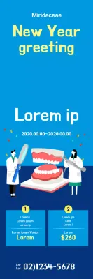 Banner de promoção odontológica moderna azul