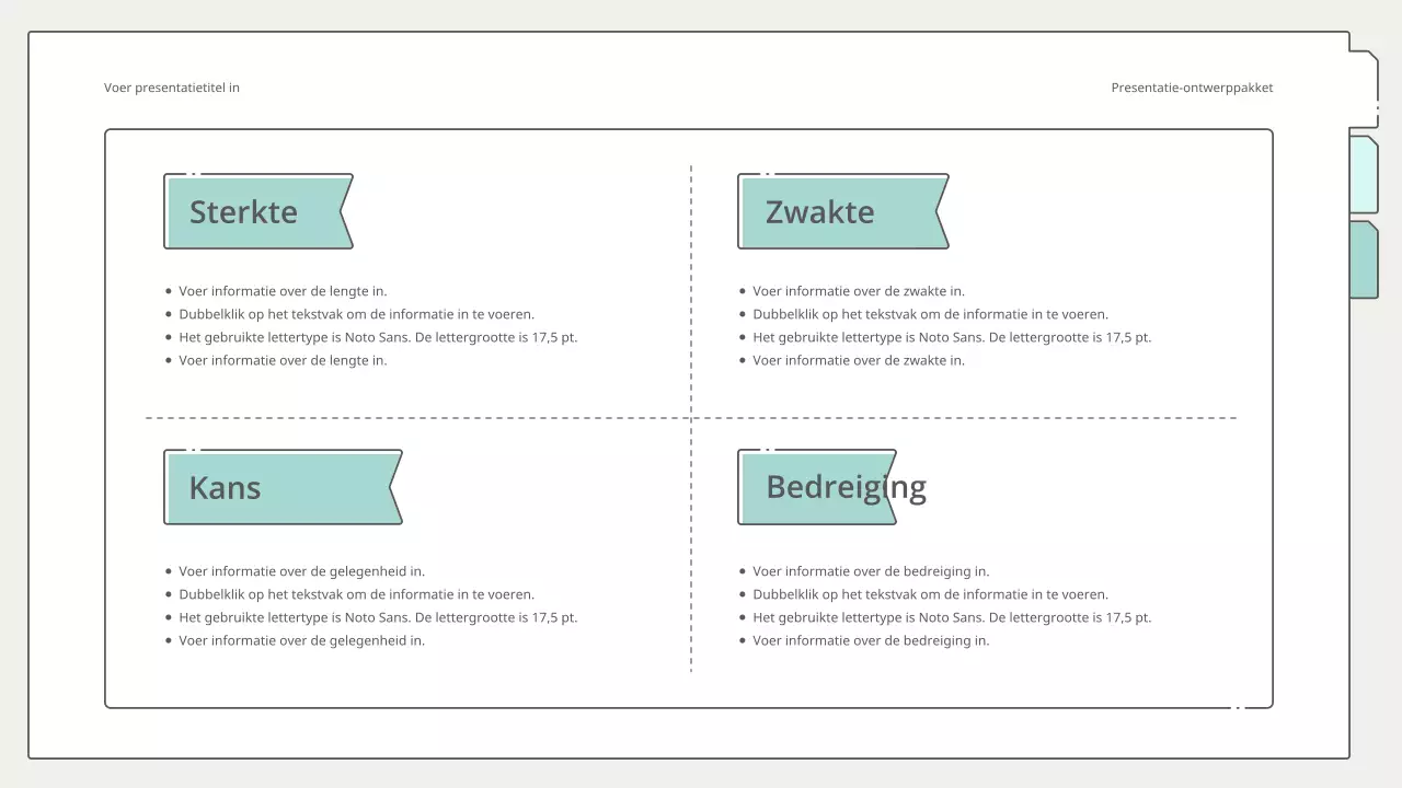 Strakke en eenvoudige presentatieset in geel