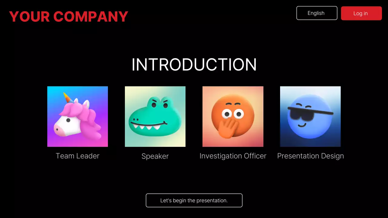 블랙 모던 미디어 프리젠테이션