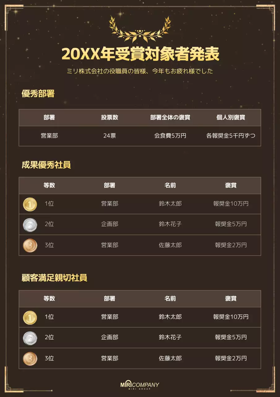 茶色 上品 受賞 ポスター