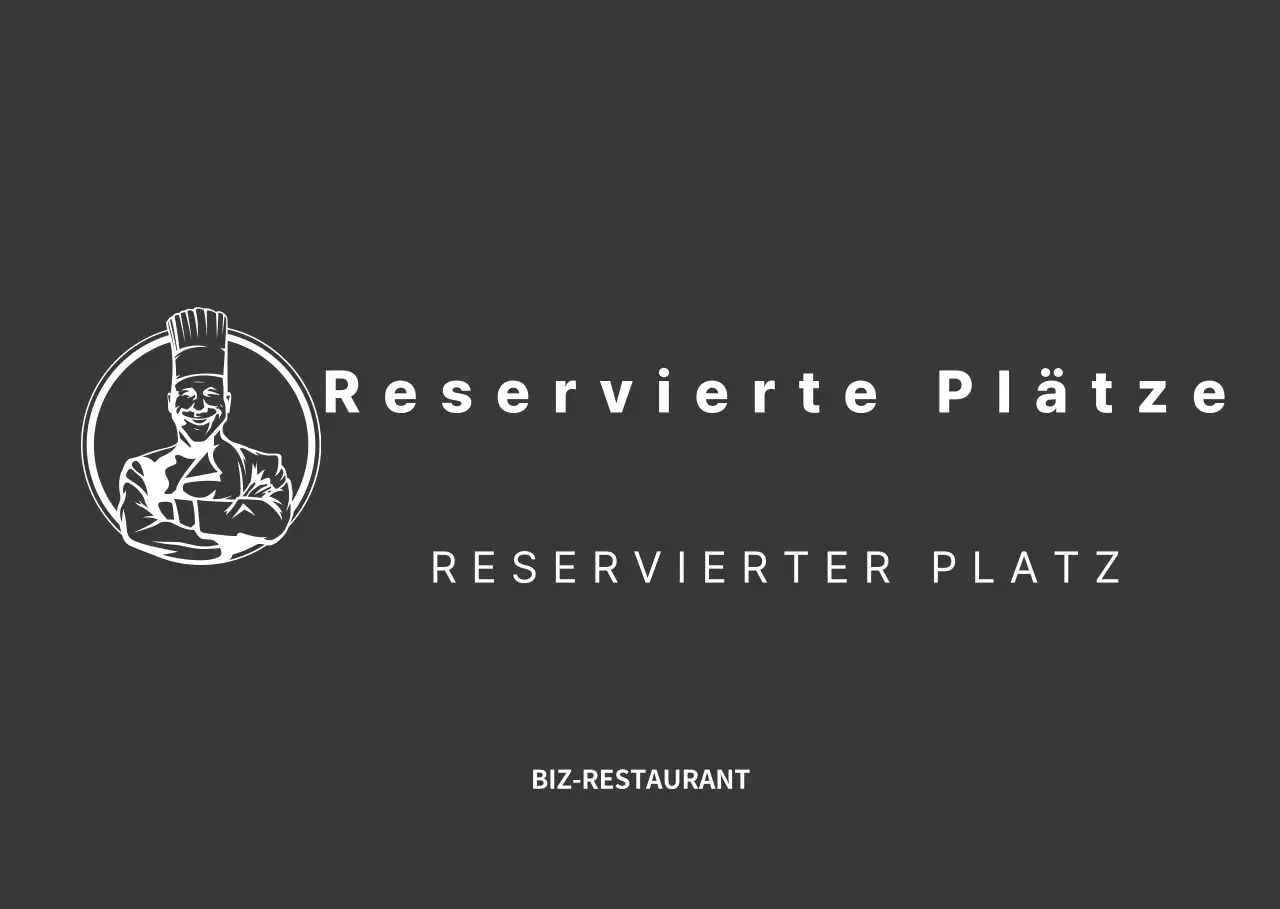 Schwarz-weiße, übersichtliche Restaurantreservierungen