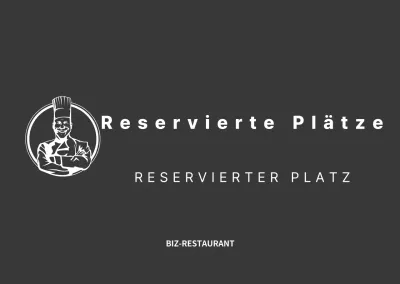 Schwarz-weiße, übersichtliche Restaurantreservierungen