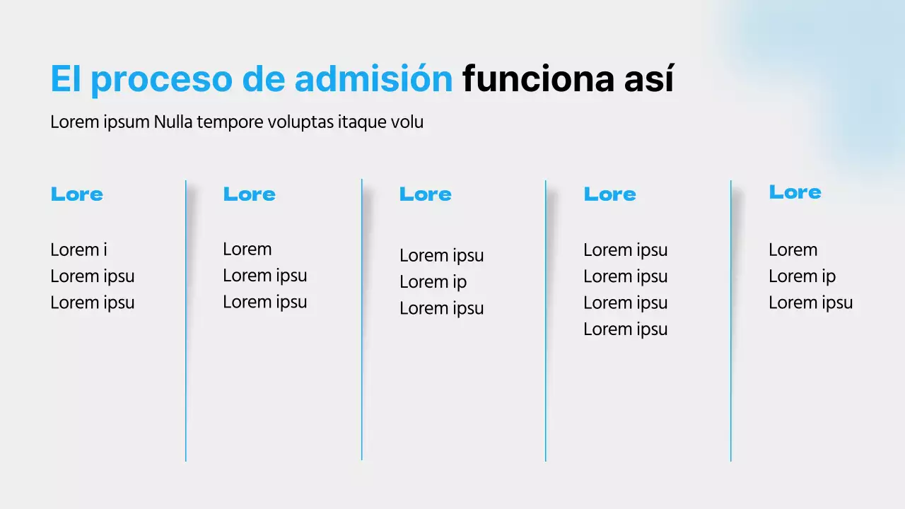 Una guía de la vida hospitalaria con colores azules, líneas limpias y sombras