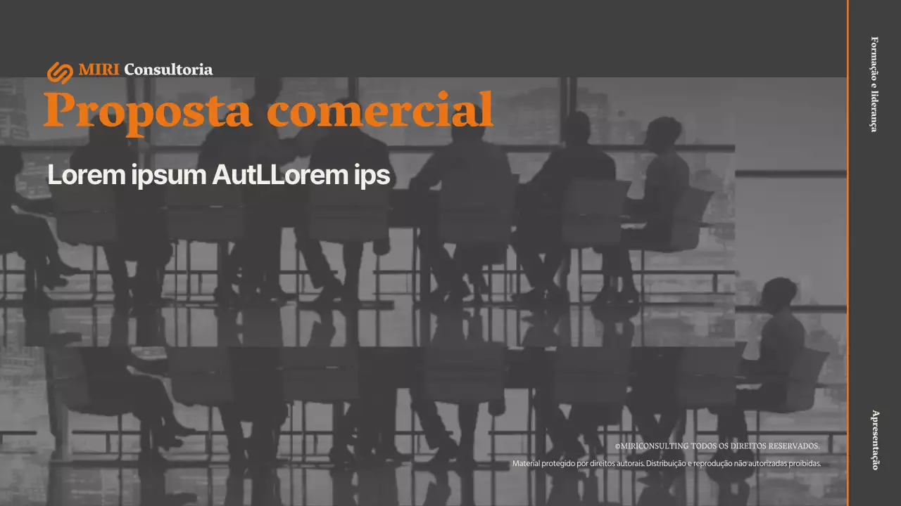 Proposta de Aula de Coaching de Liderança para Promotores em Cinzento e Laranja