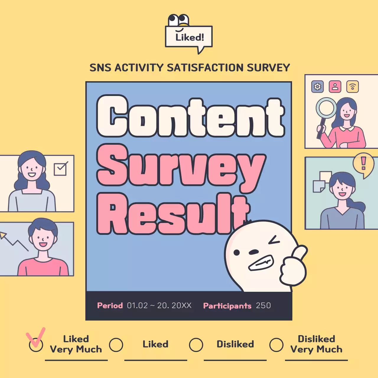 Yellow Simple Survey Report Instagram Carousel
