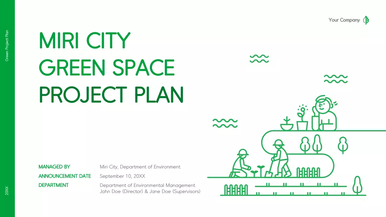 Green Modern Project Plan Document Presentation