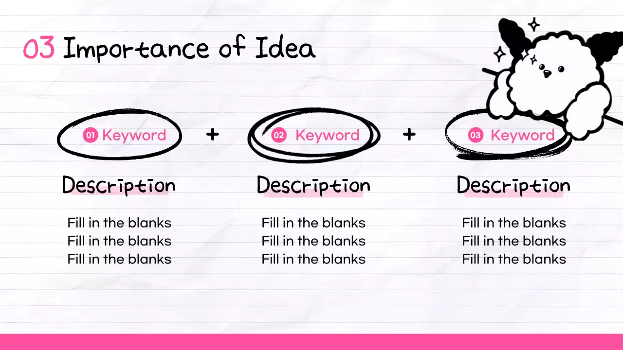 핑크 애니메이션 컨셉 가이드 프레젠테이션