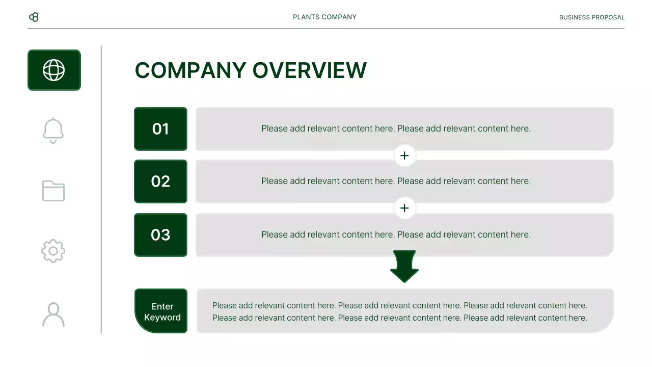 Business business proposal in white and green natural leaf concept