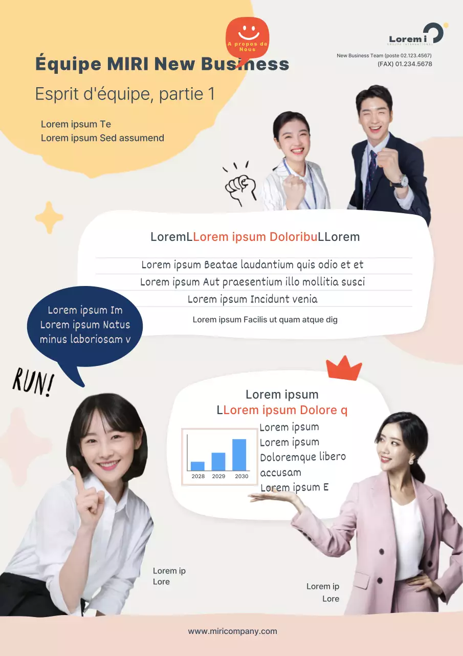 Affiche de l'organigramme de l'entreprise en couleurs pastel