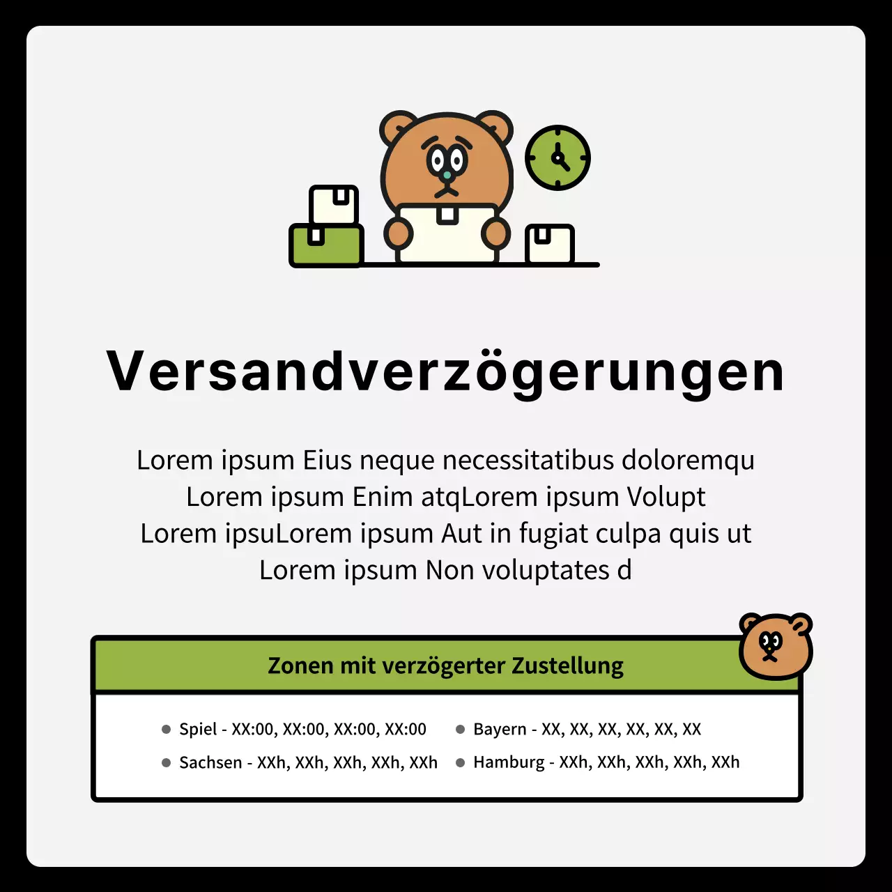 Schwarz-blaues Illustrationskonzept Versandanweisungen