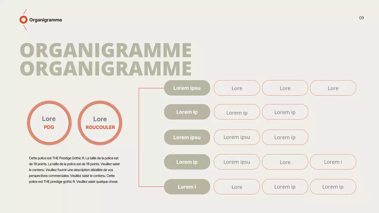 Proposition commerciale avec une touche de brun-rouge