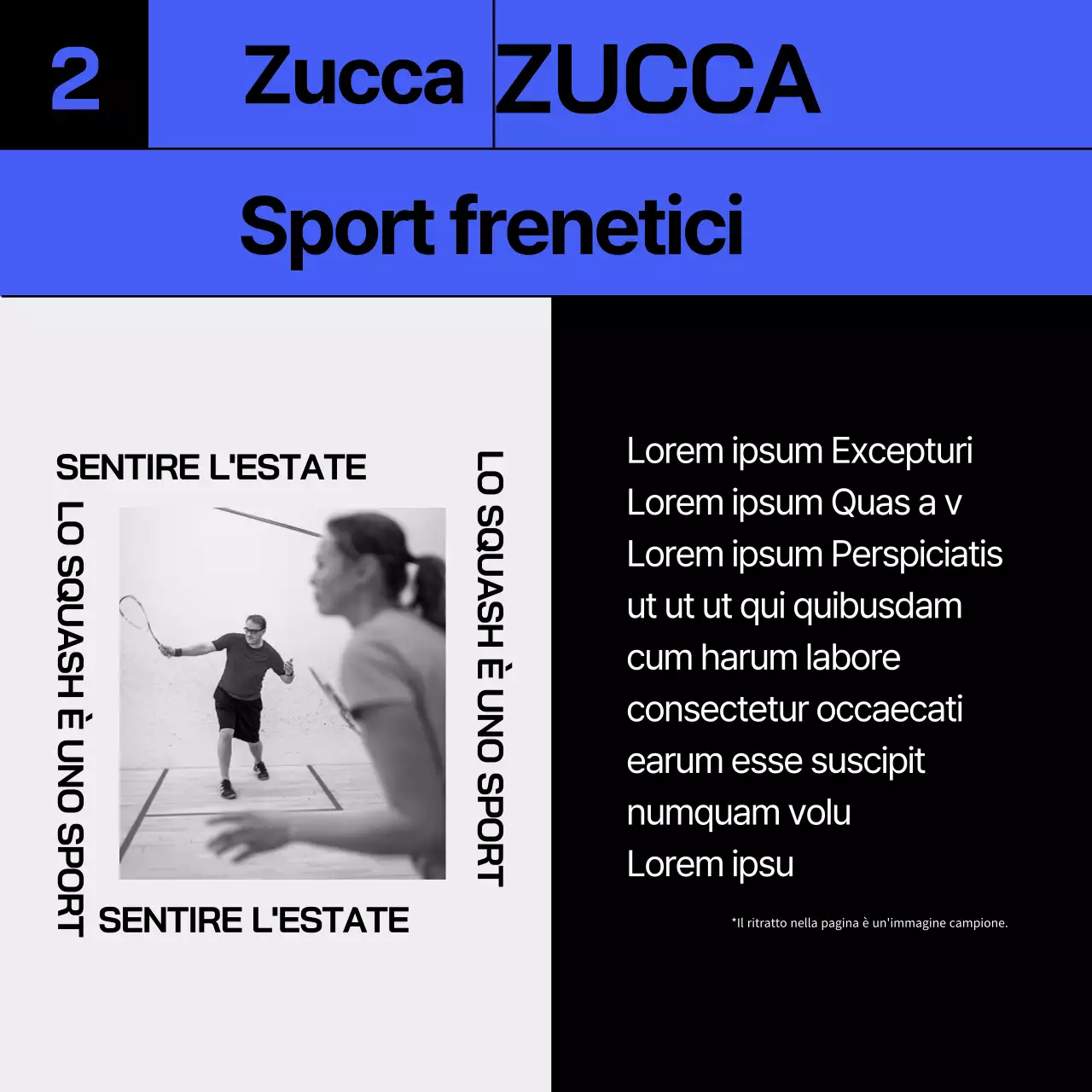 Informazioni sugli sport invernali indoor in blu e chartreuse