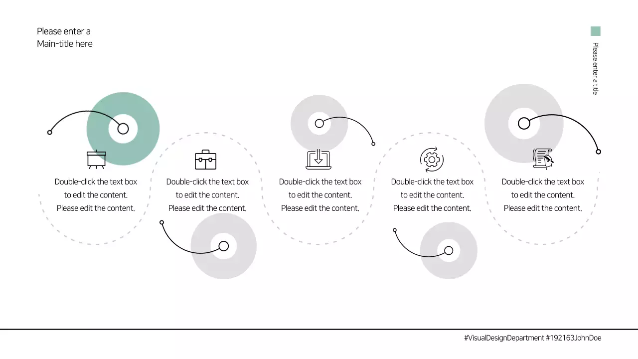 Blue and gray clean concept timeline chart design