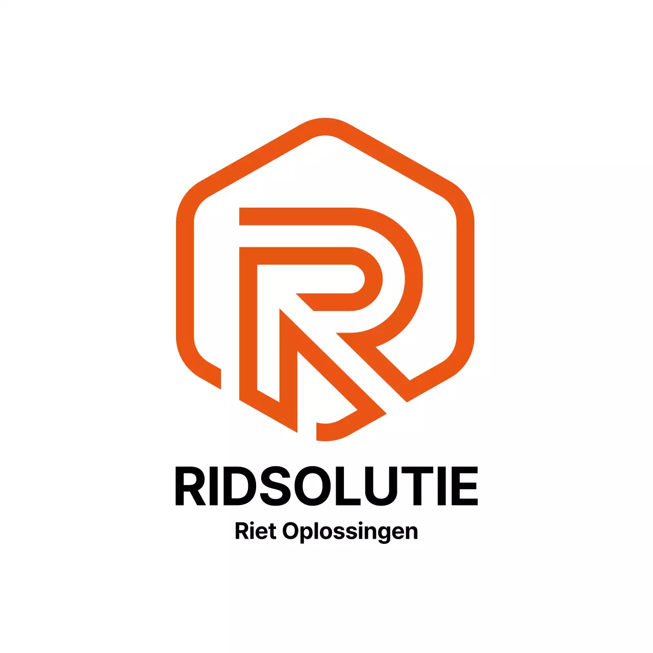 Eenvoudige oranje bedrijfslogo onderzetter