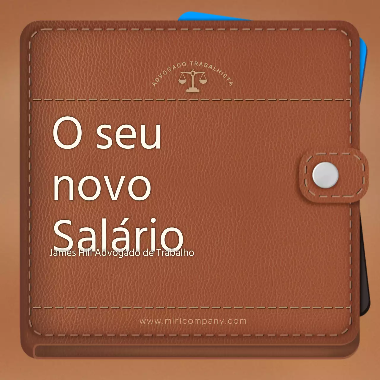 Castanho, limpo e alterado, o cartão promocional do advogado do trabalho deste ano