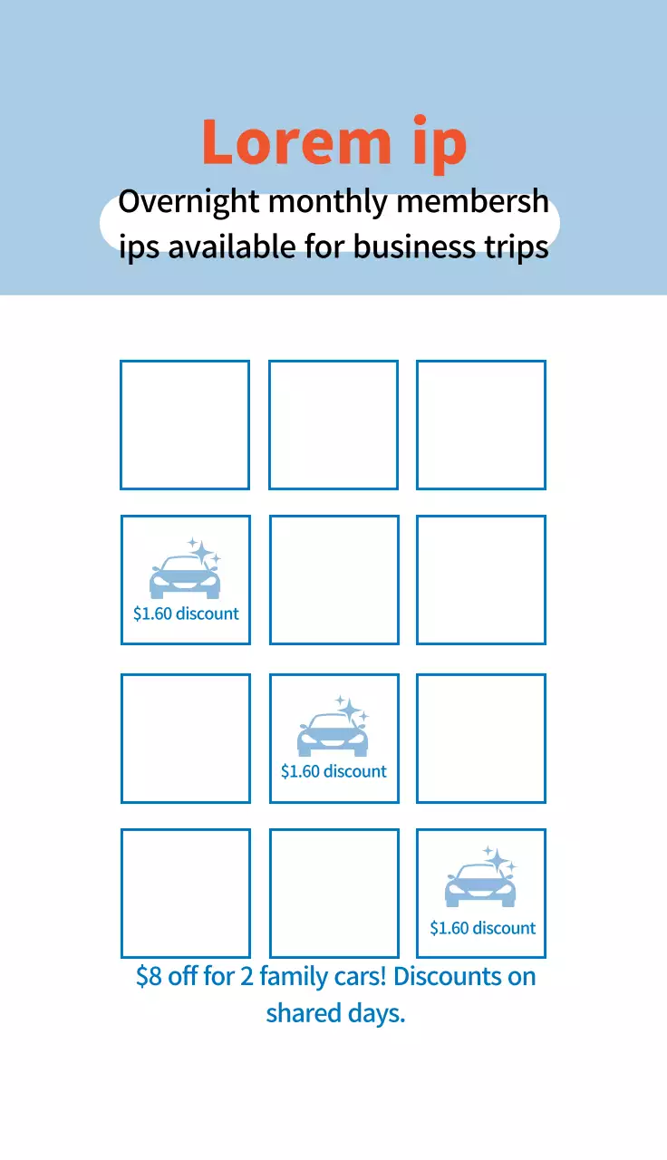 Blue Simple Car Wash Promotion Business Card