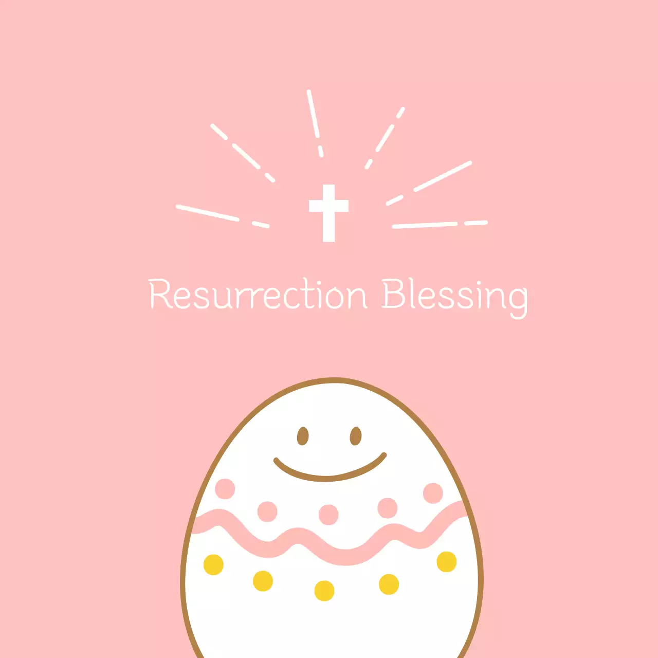 Stiker lingkaran gereja Paskah berwarna merah muda yang lucu