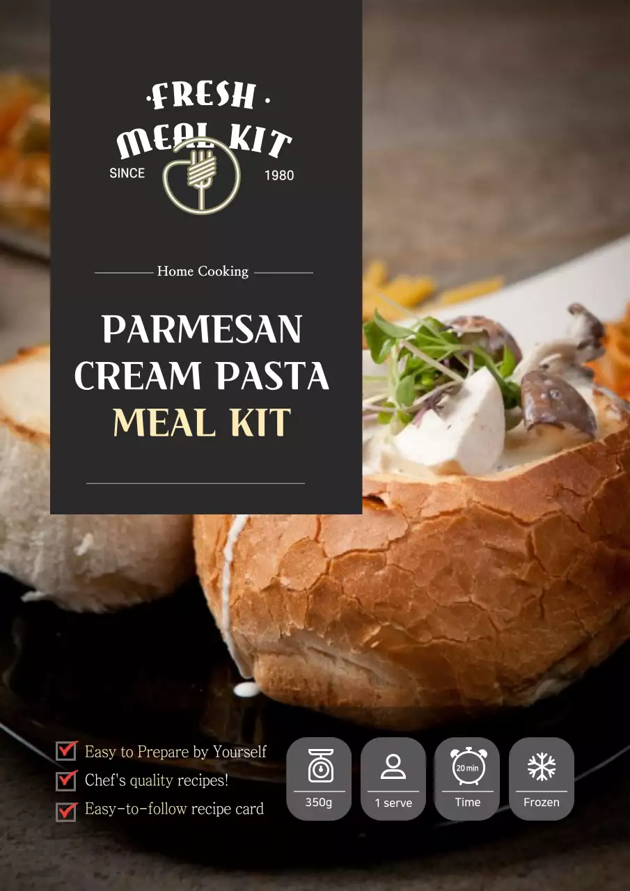 Black Classic Meal Promotion Poster