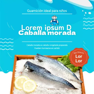 Promover los alimentos de temporada de invierno con un concepto de mar azul