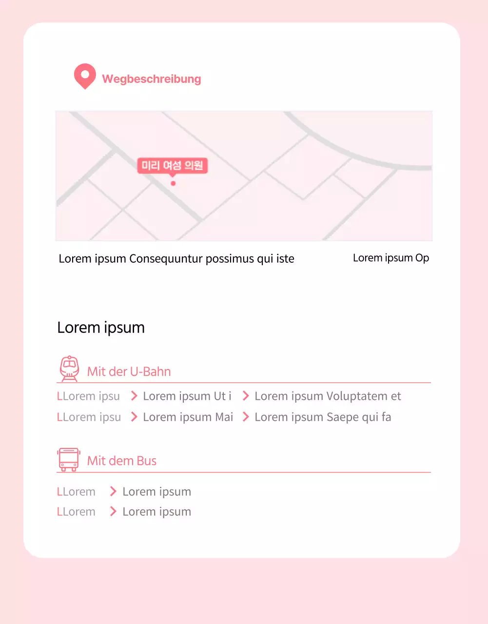 Rosa, einfache Entbindungsklinik