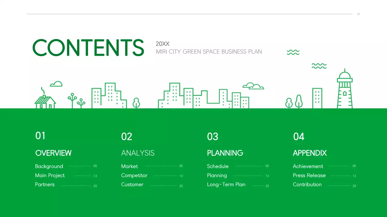 Green Modern Project Plan Document Presentation