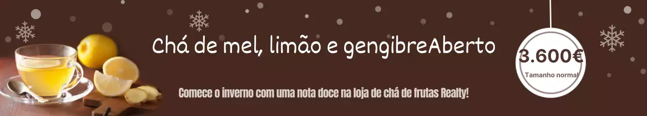 Chá de mel e limão e gengibre