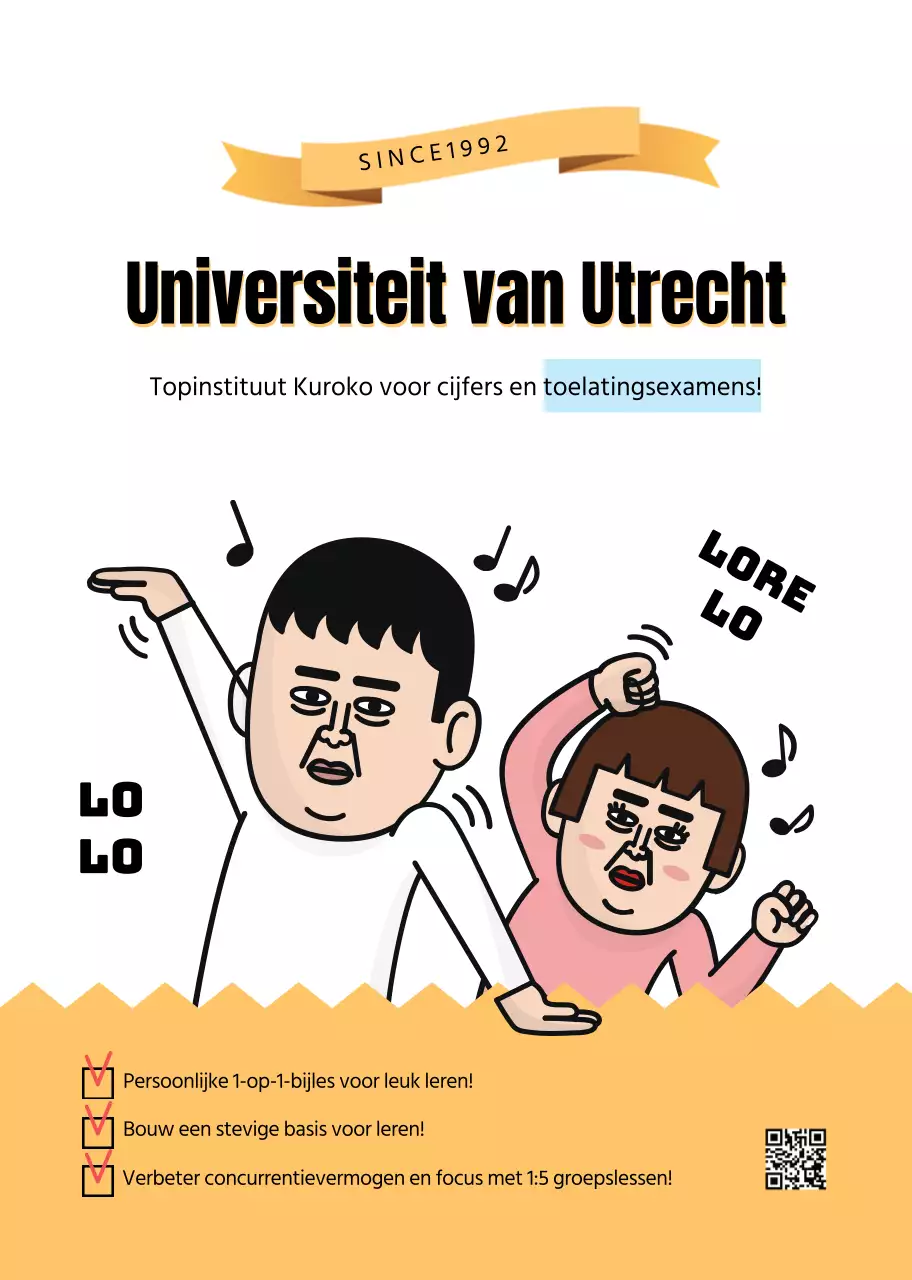 School promotie notitieboekje met een speels illustratie concept