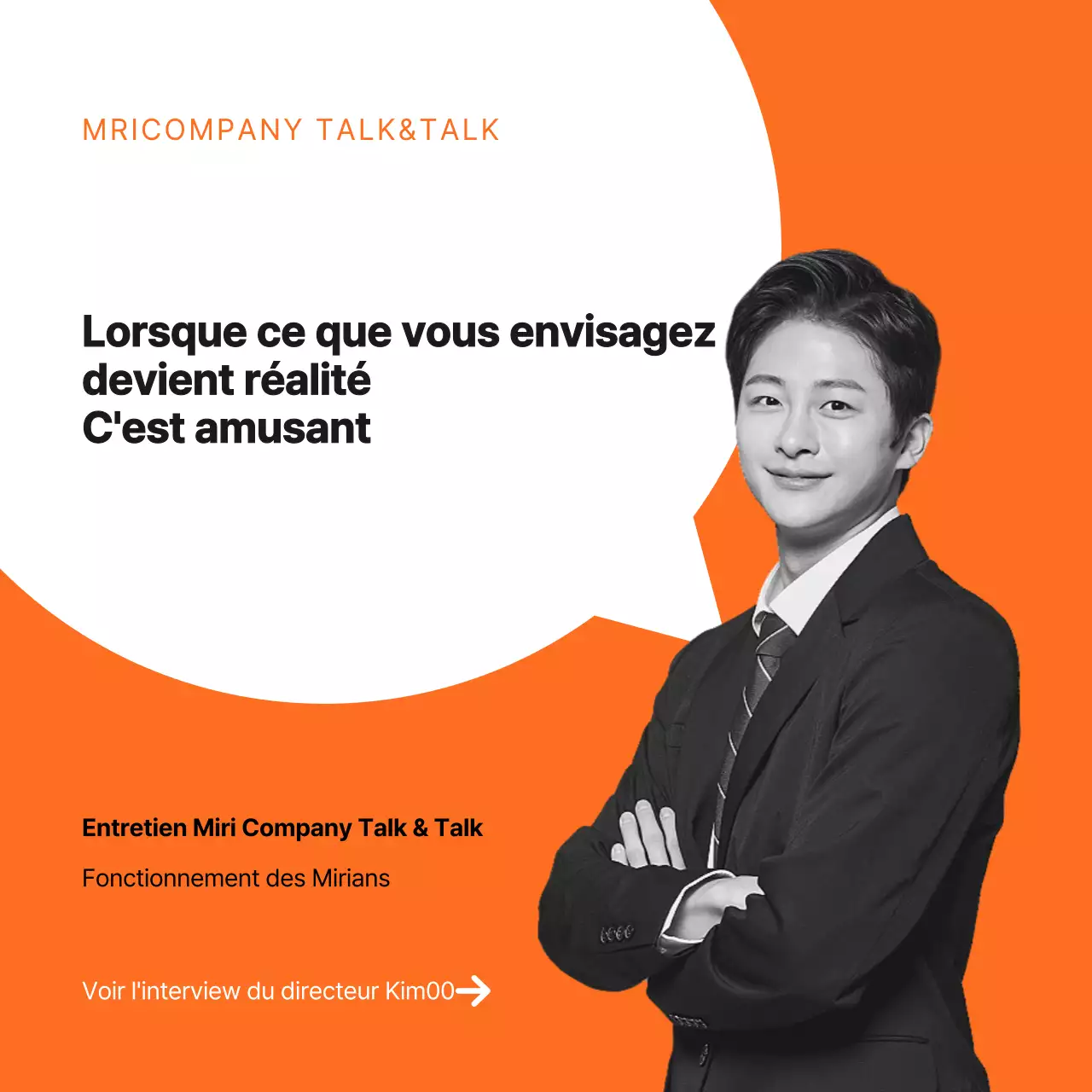 Promouvoir un simple entretien d'affaires en orange