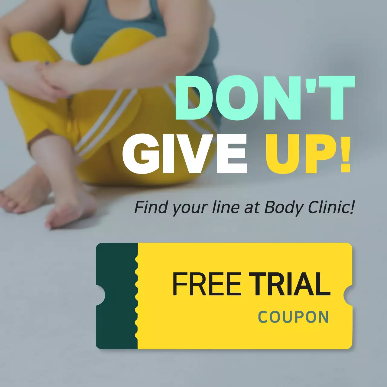 Yellow Modern Weight Promotion Social Media Post