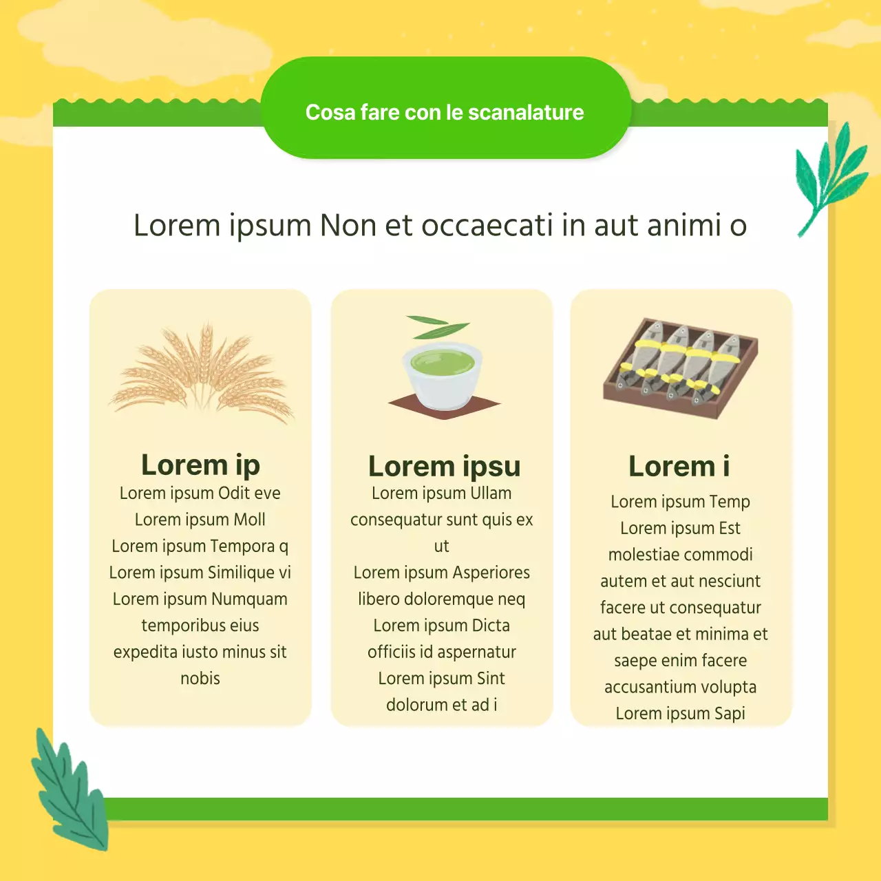 Carta rurale con sfondo giallo