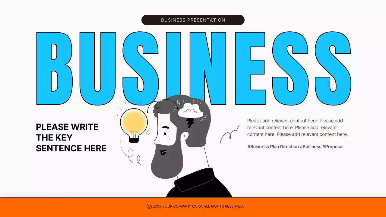 블루 모던 비즈니스 프레젠테이션