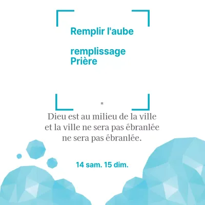 Des prières pour remplir l'aube