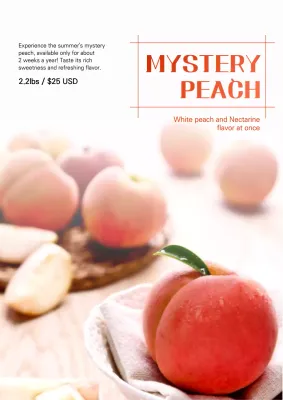 Orange Minimal Peach Promotion Poster