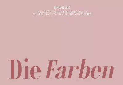 Für eine klare, stilvolle Messeeinladung mit rosa Text