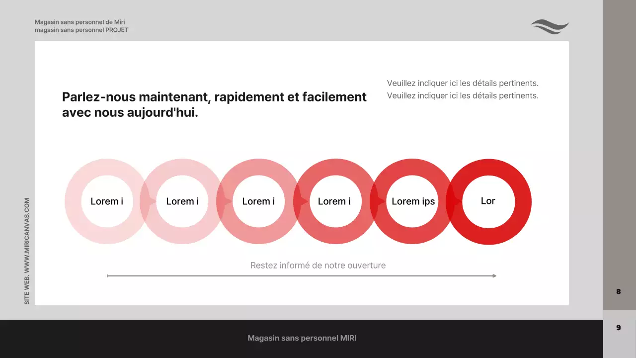 Proposition commerciale avec photos sur fond gris