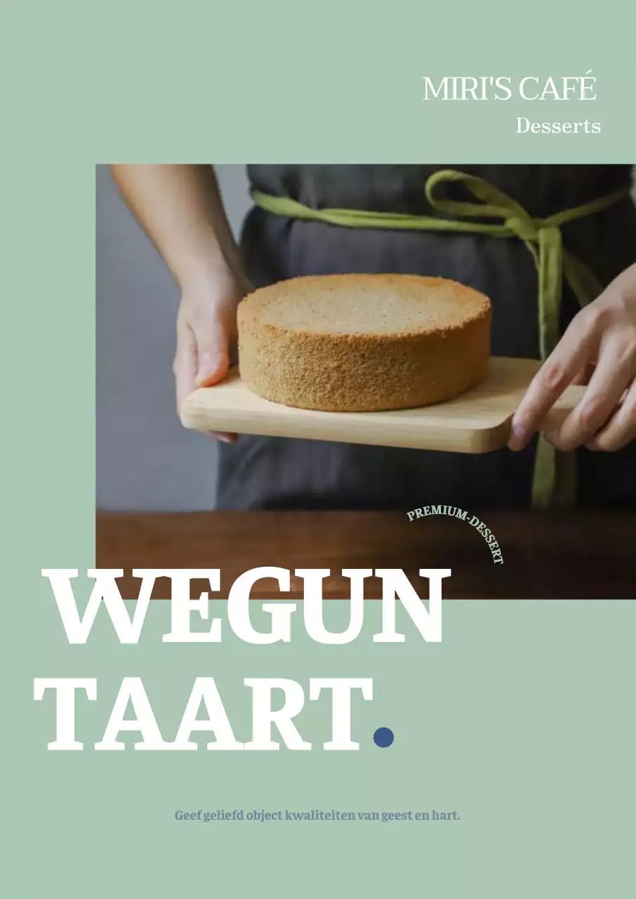 Café poster met groene achtergrond