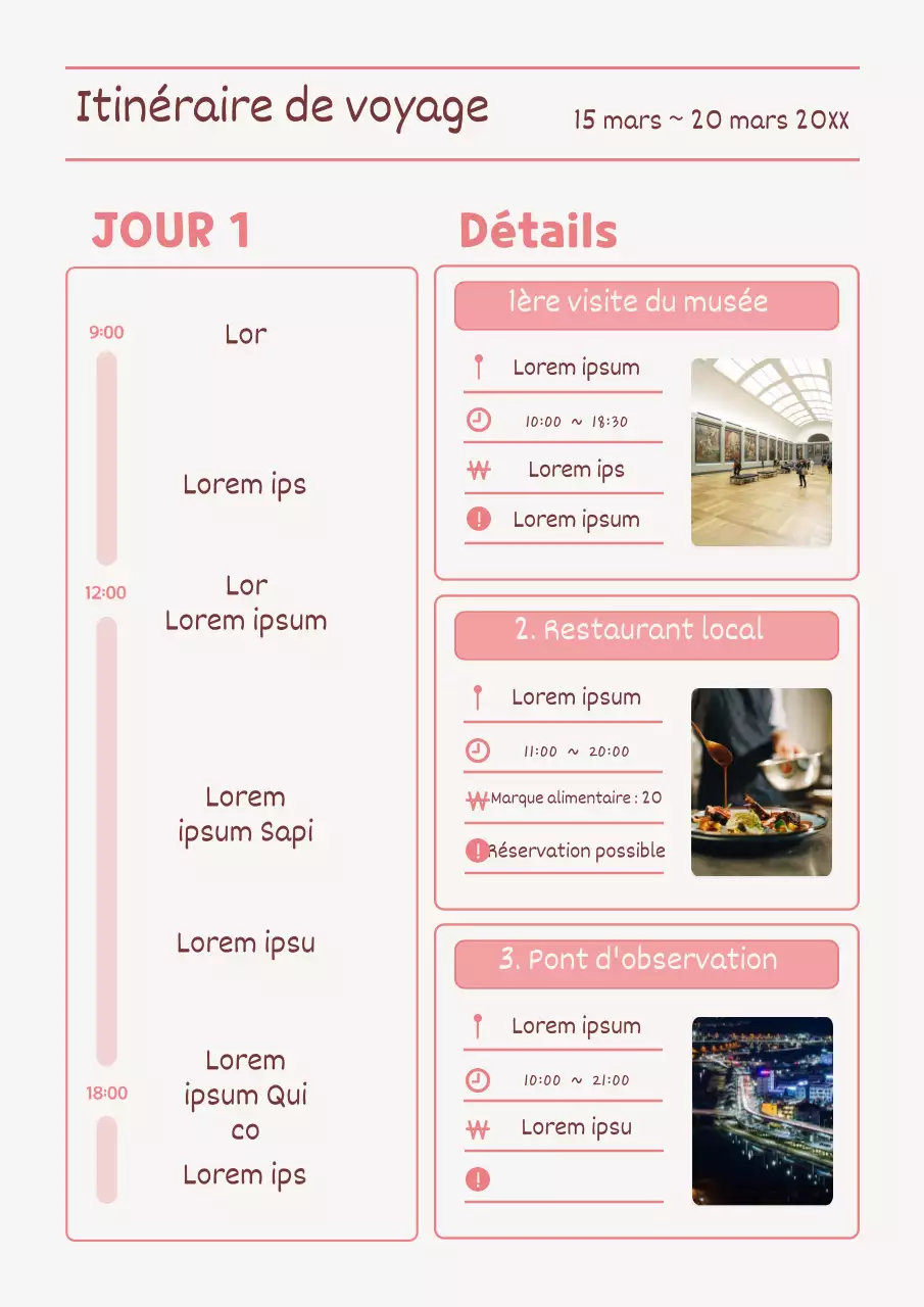 Planificateur de voyage simple MBTI Type F sur fond ivoire