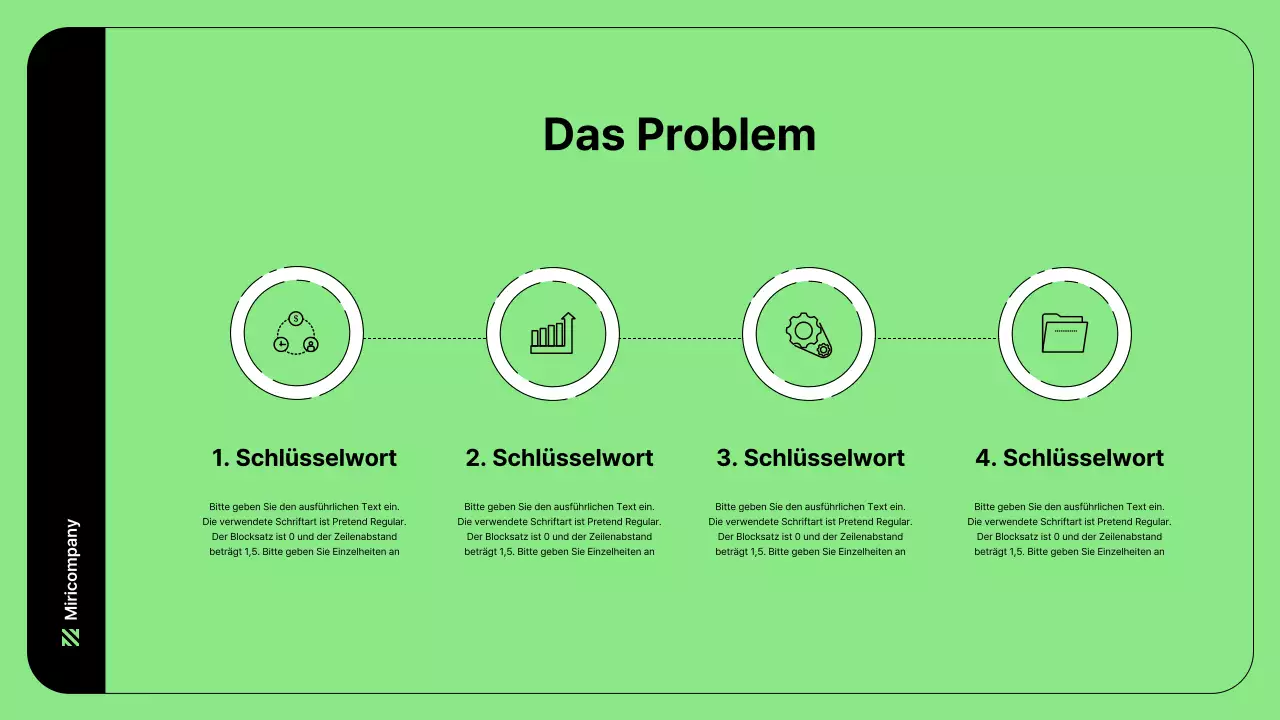 Business-Illustration mit einfachen Linien in Grün