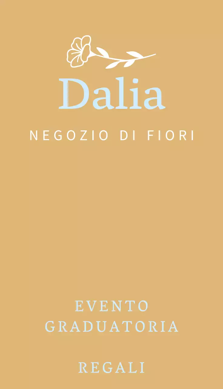 Un fiorista sentimentale con illustrazioni floreali di colore blu cielo