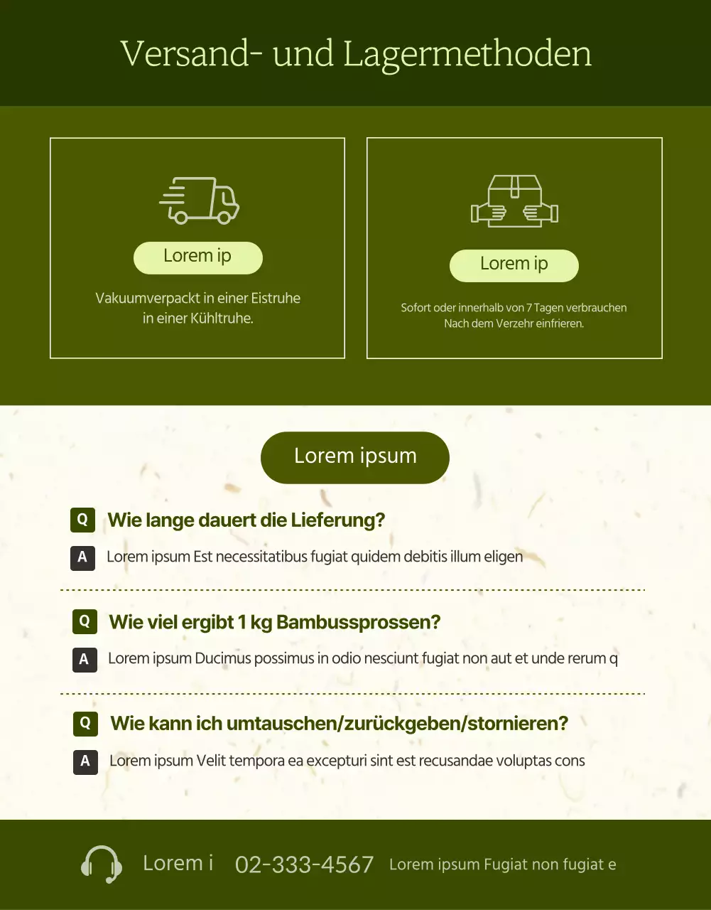 Grüne, gesunde Lebensmittel Detailseite