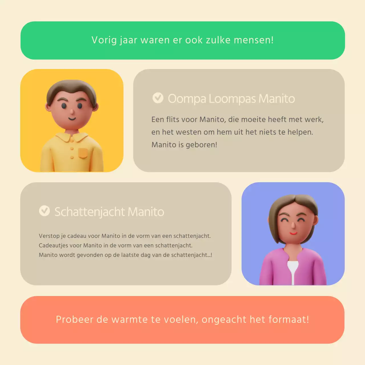 3D stereoscopisch manito evenement in pastelkleuren