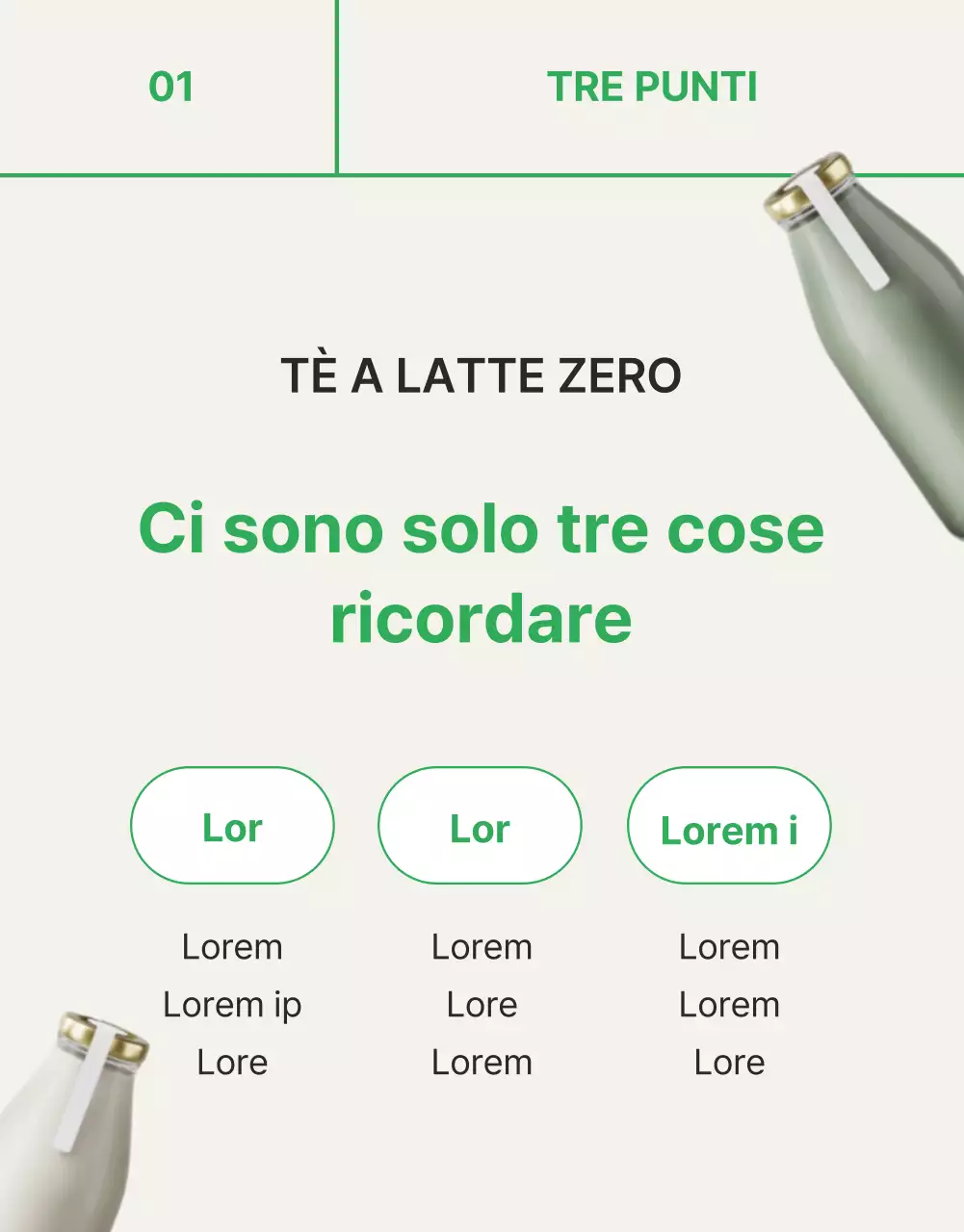 Promuovere il tè verde, semplice e senza latte