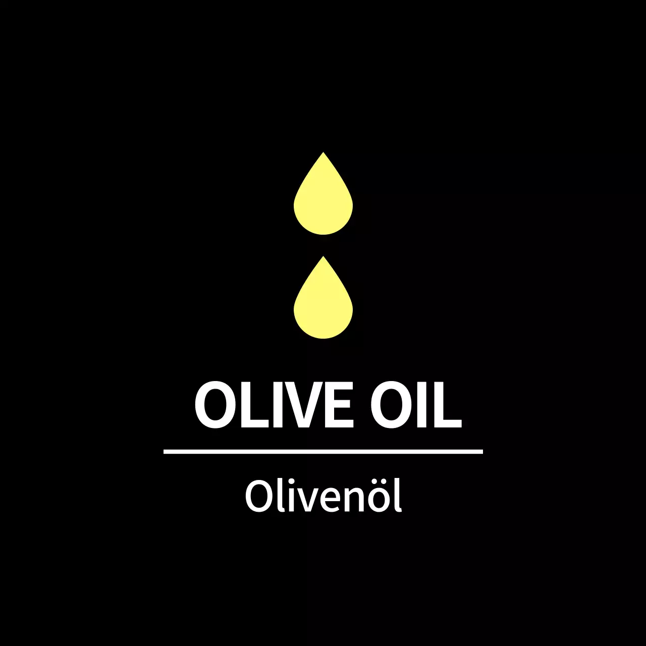 Schwarzer einfacher Olivenölaufkleber für Beilagenetiketten