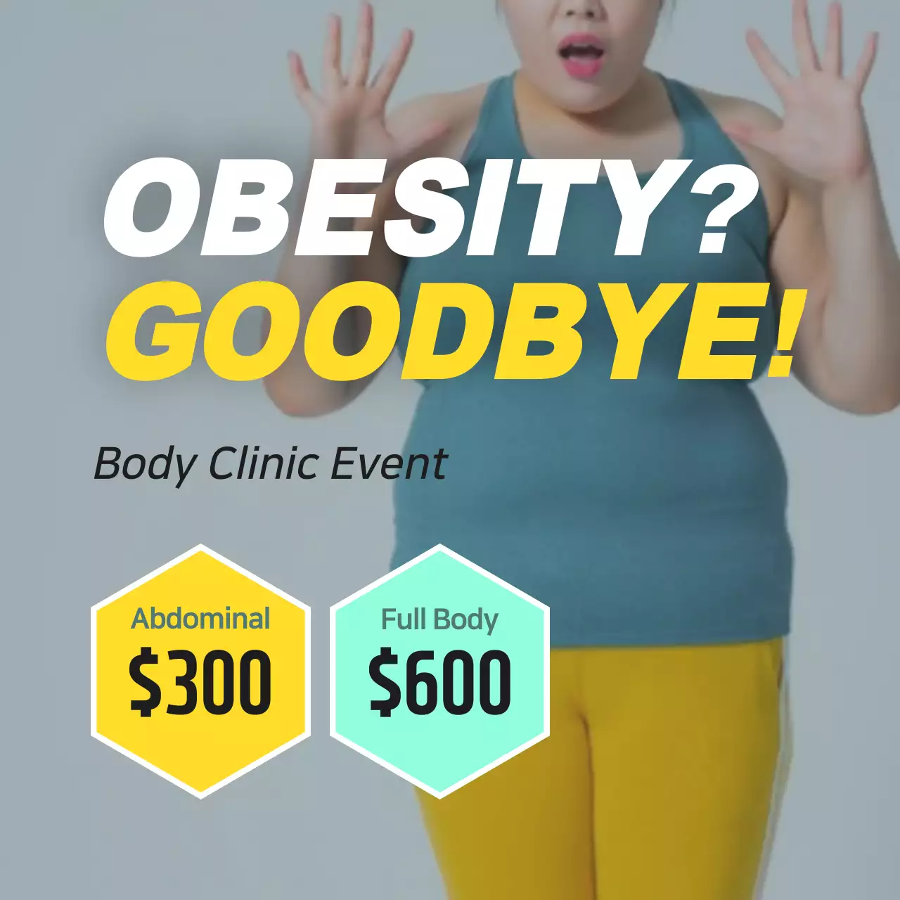 Yellow Modern Weight Promotion Social Media Post
